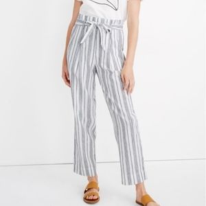 MADEWELL BALTIC STRIPE PAPERBAG WAIST PANT…